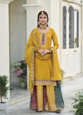 Bluming Chinon Salwar Suit in Yellow